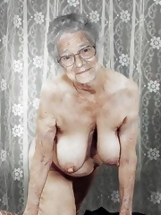 aged grandmother posing pics