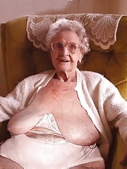 wrinkled grandmother spreading pics
